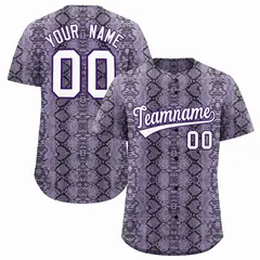 Multi Color Snakeskin Pattern Baseball Jersey 1