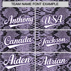 Multi Color Snakeskin Pattern Baseball Jersey 3