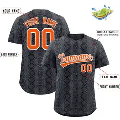 Multi Color Snakeskin Pattern Baseball Jersey 2