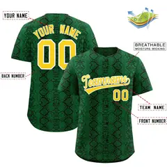 Multi Color Snakeskin Pattern Baseball Jersey 2