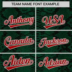 Multi Color Snakeskin Pattern Baseball Jersey 3