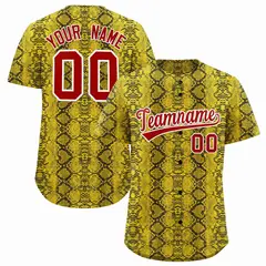 Multi Color Snakeskin Pattern Baseball Jersey 1