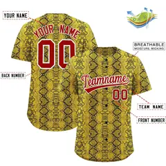 Multi Color Snakeskin Pattern Baseball Jersey 2