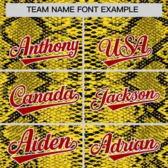 Multi Color Snakeskin Pattern Baseball Jersey 3