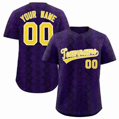 Multi Color Snakeskin Pattern Baseball Jersey 1