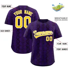 Multi Color Snakeskin Pattern Baseball Jersey 2