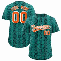 Multi Color Snakeskin Pattern Baseball Jersey 1