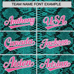 Multi Color Snakeskin Pattern Baseball Jersey 3