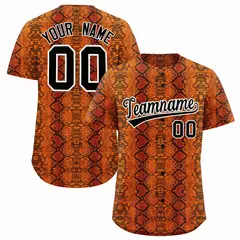 Multi Color Snakeskin Pattern Baseball Jersey 1