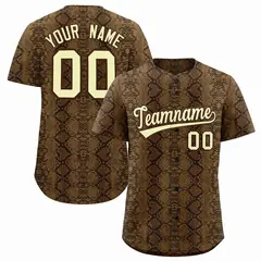Multi Color Snakeskin Pattern Baseball Jersey 1