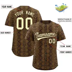 Multi Color Snakeskin Pattern Baseball Jersey 2