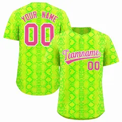 Multi Color Snakeskin Pattern Baseball Jersey 1