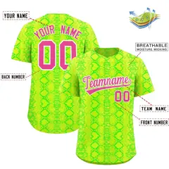Multi Color Snakeskin Pattern Baseball Jersey 2