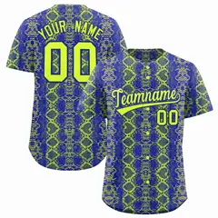 Multi Color Snakeskin Pattern Baseball Jersey 1