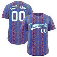 Multi Color Snakeskin Pattern Baseball Jersey 1