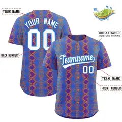 Multi Color Snakeskin Pattern Baseball Jersey 2