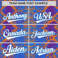 Multi Color Snakeskin Pattern Baseball Jersey 3