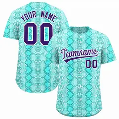 Multi Color Snakeskin Pattern Baseball Jersey 1