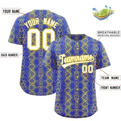 Multi Color Snakeskin Pattern Baseball Jersey 2