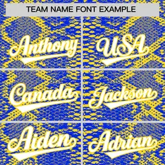 Multi Color Snakeskin Pattern Baseball Jersey 3