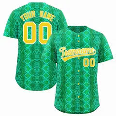 Multi Color Snakeskin Pattern Baseball Jersey 1