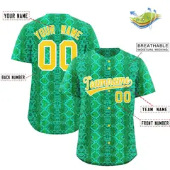 Multi Color Snakeskin Pattern Baseball Jersey 2