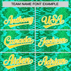 Multi Color Snakeskin Pattern Baseball Jersey 3