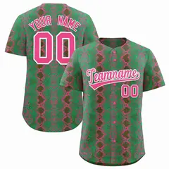Multi Color Snakeskin Pattern Baseball Jersey 1