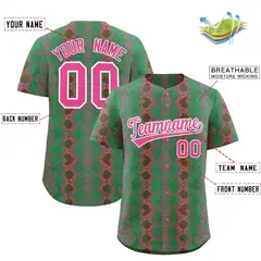 Multi Color Snakeskin Pattern Baseball Jersey 2
