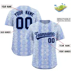 Multi Color Snakeskin Pattern Baseball Jersey 2