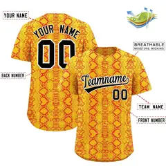 Multi Color Snakeskin Pattern Baseball Jersey 2