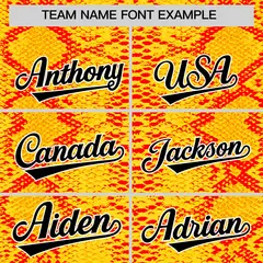 Multi Color Snakeskin Pattern Baseball Jersey 3