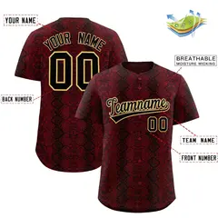 Multi Color Snakeskin Pattern Baseball Jersey 2
