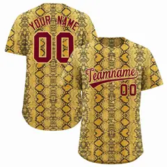 Multi Color Snakeskin Pattern Baseball Jersey 1