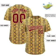Multi Color Snakeskin Pattern Baseball Jersey 2