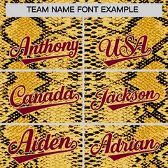 Multi Color Snakeskin Pattern Baseball Jersey 3