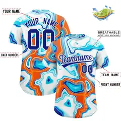 Multi Color Split Fluid Fashion Authentic Baseball Jersey 2
