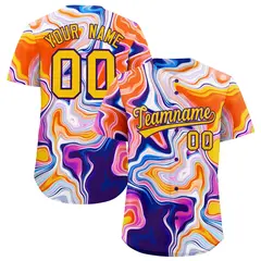 Multi Color Split Fluid Fashion Authentic Baseball Jersey 1