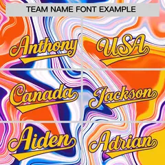 Multi Color Split Fluid Fashion Authentic Baseball Jersey 3