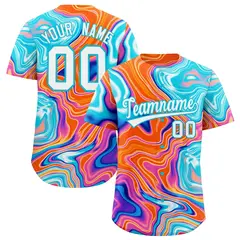 Multi Color Split Fluid Fashion Authentic Baseball Jersey 1