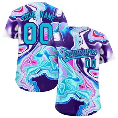 Multi Color Split Fluid Fashion Authentic Baseball Jersey 1