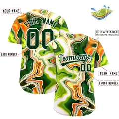 Multi Color Split Fluid Fashion Authentic Baseball Jersey 2