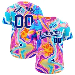 Multi Color Split Fluid Fashion Authentic Baseball Jersey 1