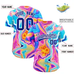 Multi Color Split Fluid Fashion Authentic Baseball Jersey 2