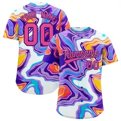 Multi Color Split Fluid Fashion Authentic Baseball Jersey 1