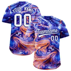 Multi Color Split Fluid Fashion Authentic Baseball Jersey 1