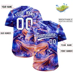 Multi Color Split Fluid Fashion Authentic Baseball Jersey 2