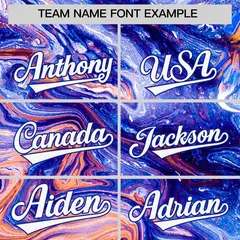 Multi Color Split Fluid Fashion Authentic Baseball Jersey 3