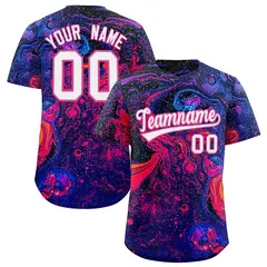 Multi Color Split Fluid Fashion Authentic Baseball Jersey 1