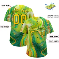 Multi Color Split Fluid Fashion Authentic Baseball Jersey 2